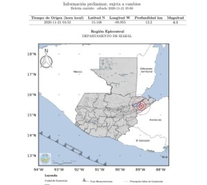 Zona afectada por ciclones en Guatemala fue sacudida por un sismo de 4.1 