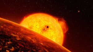 Identifican un exoplaneta donde soplan vientos supersónicos y llueven rocas sólidas