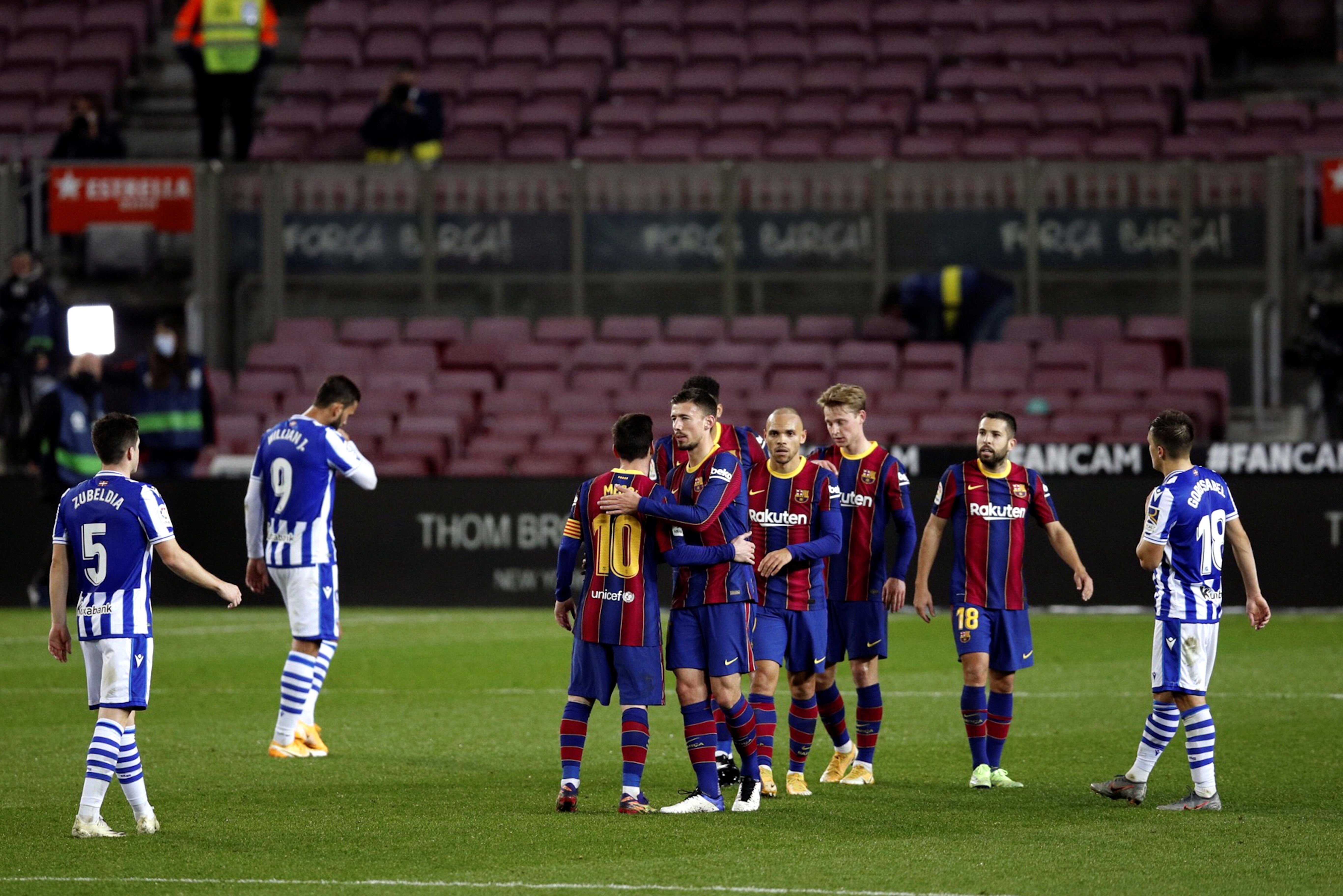 Barcelona sufrió más de la cuenta para vencer a la Real Sociedad