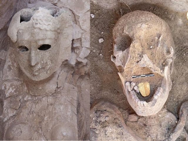 Unas 16 momias con lenguas doradas fueron descubiertas en un cementerio con 2.000 años de antigüedad
