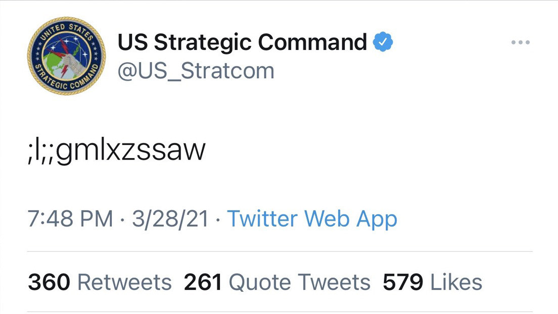 ¿Códigos de lanzamiento?: Un enigmático tuit del Comando Estratégico de EEUU provocó pánico en las redes