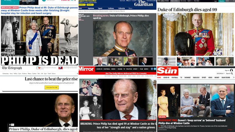 “Buenas noches, Felipe”: Así reflejaron los medios británicos la muerte del Duque de Edimburgo