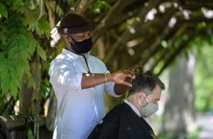 El barbero de Central Park, la nueva atracción de Nueva York (Fotos)