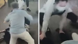¡Héroe! Un hombre se abalanzó sobre un atacante que comenzó a acuchillar a una mujer (Imágenes sensibles)