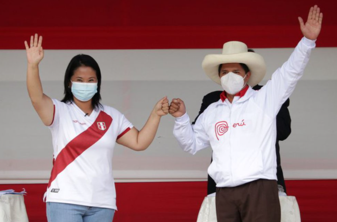 Elecciones en Perú: Fujimori redujo dos puntos la distancia con Castillo en las encuestas