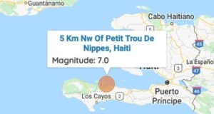 Se registra un sismo de magnitud 7,2 cerca de la costa de Haití