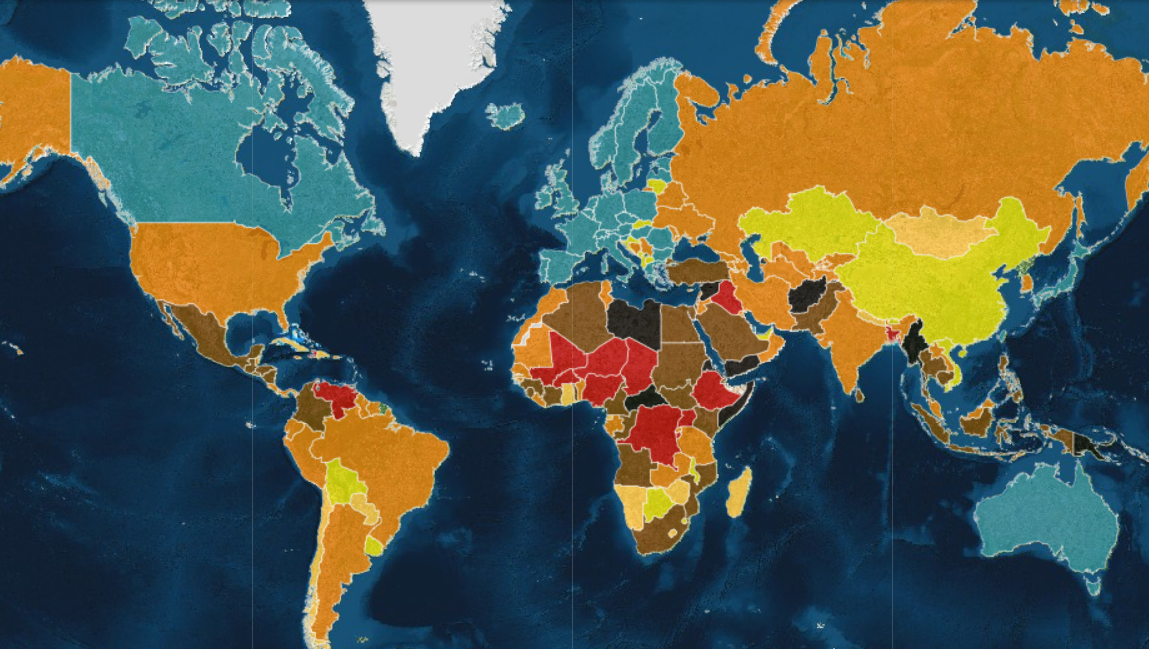 Venezuela encabeza mapa de los países más peligrosos de Latinoamérica