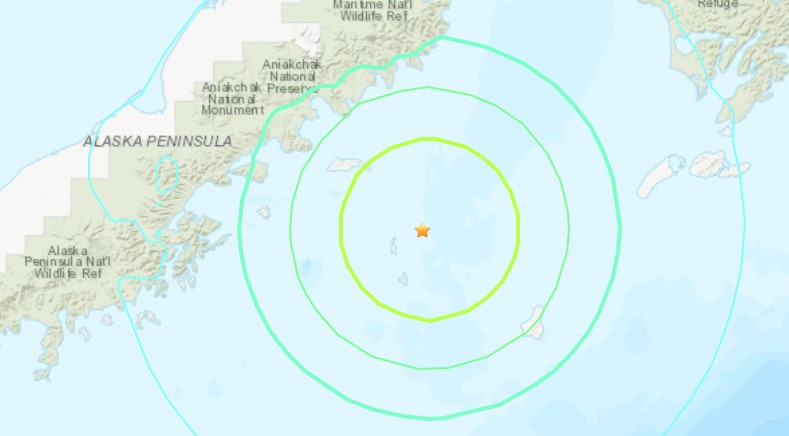 Sismo de magnitud 6,5 frente a las costas de Alaska
