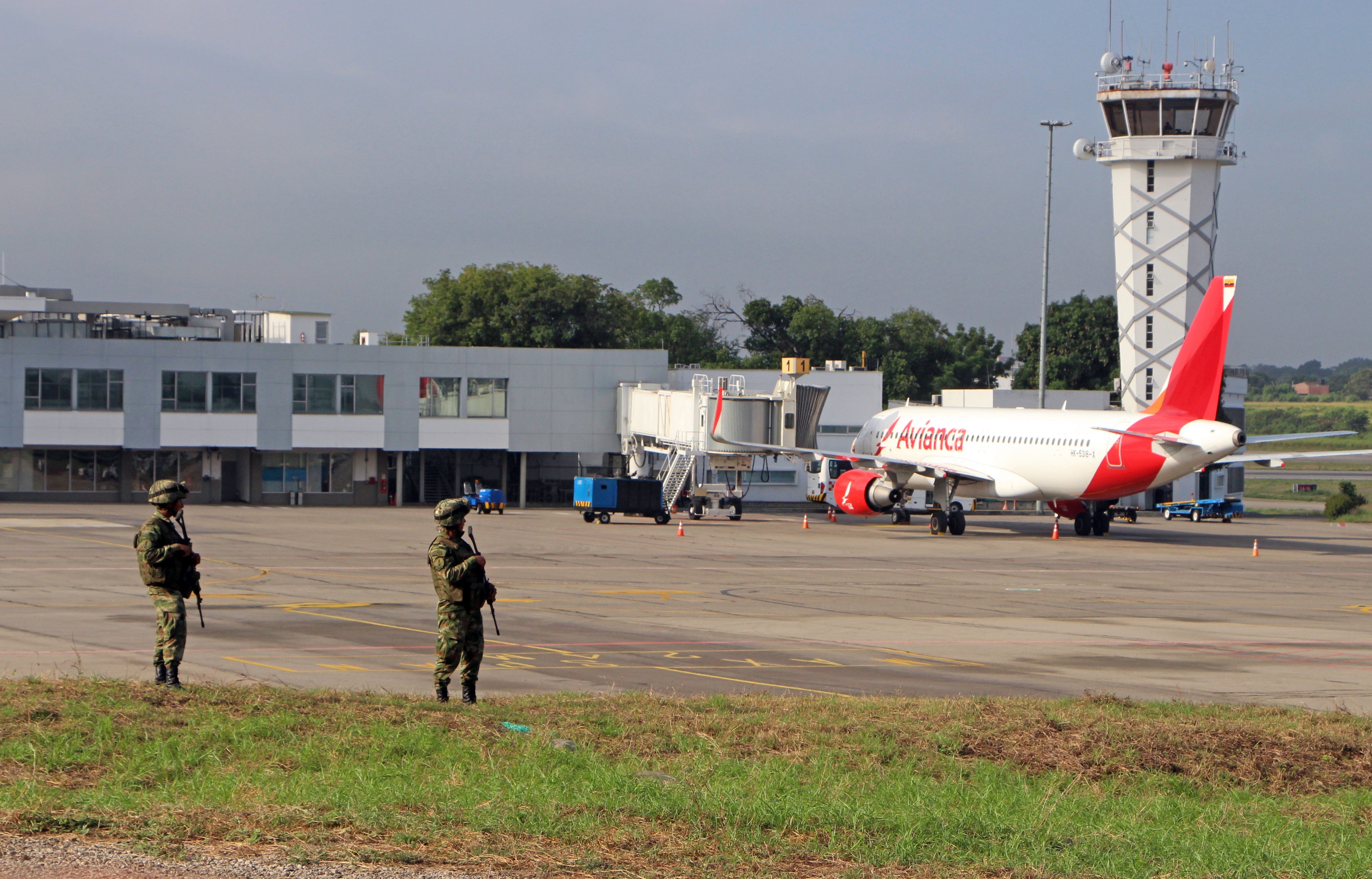 Colombia captures five people over airport bombing