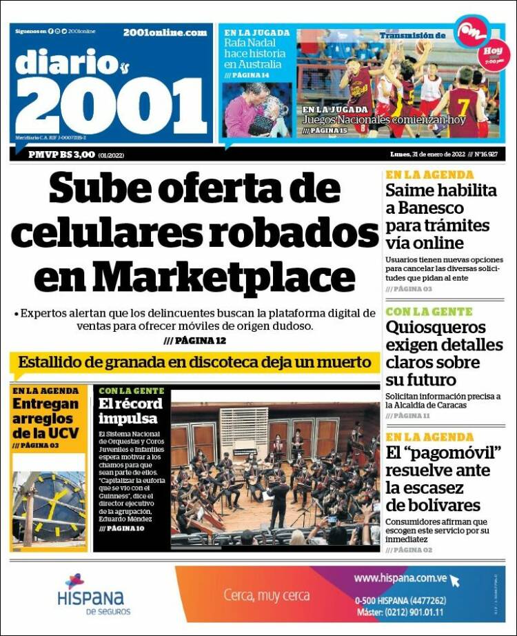 Portadas de este lunes 31 de enero de 2022