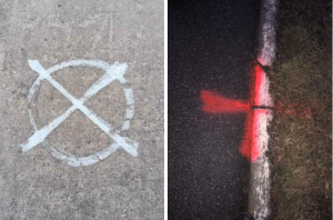 Extraños símbolos en las calles de Ucrania podrían revelar los planes secretos de Rusia (FOTOS)