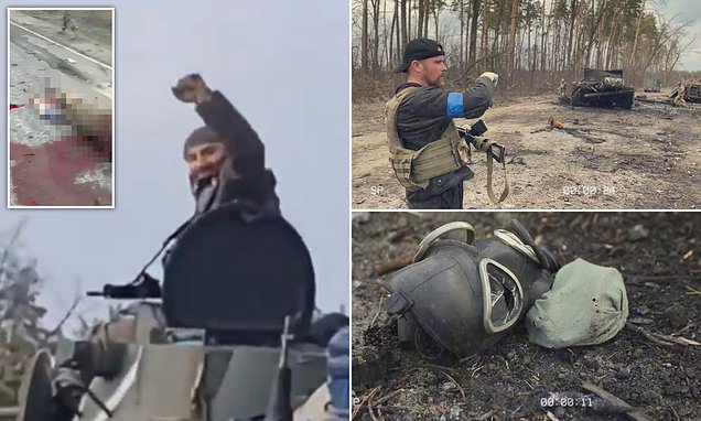 Imágenes aterradoras: ucranianos dispararon a soldados rusos capturados y con las manos atadas