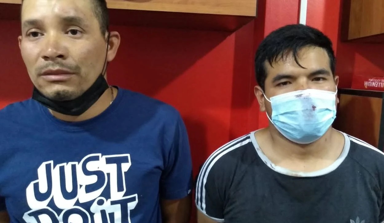Capturan a un expolicía venezolano y a su secuaz robando una cauchera en Perú (video)