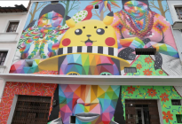 Artista español causó controversia por pintar un enorme Pikachu en mural de Ecuador (FOTOS)