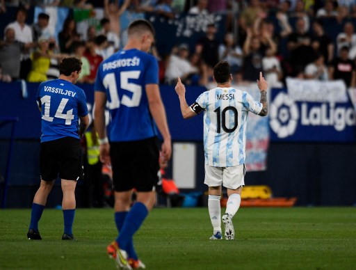Con cinco goles de Messi, Argentina destapó las carencias de Estonia