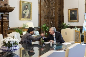 Alberto Fernández recibió en la Casa Rosada al compinche del chavismo Evo Morales