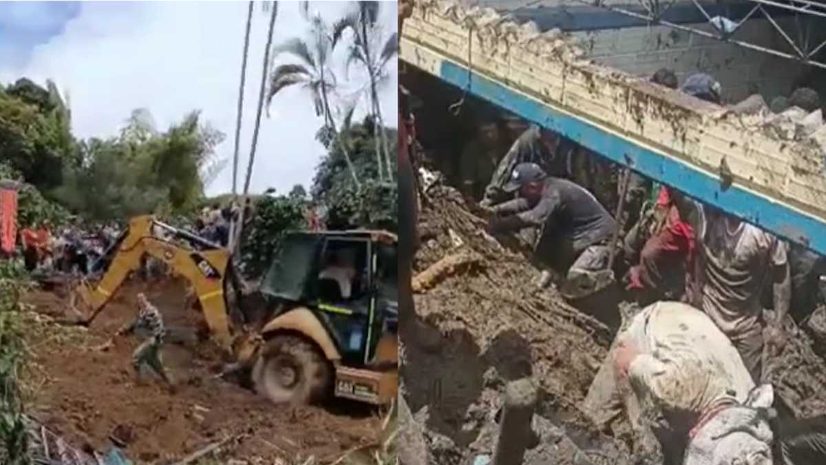 Al menos tres niños muertos dejó el derrumbre sobre una escuela rural en Colombia