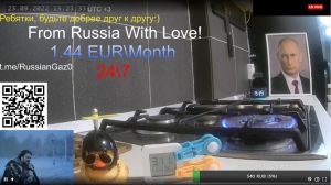 Transmisión en vivo: un ruso mantiene su cocina a gas prendida para burlarse de los europeos