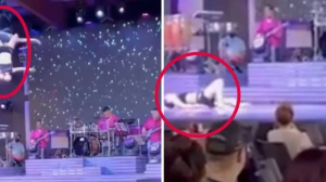 Bailarina aérea cayó en pleno show acrobático en México (Video)