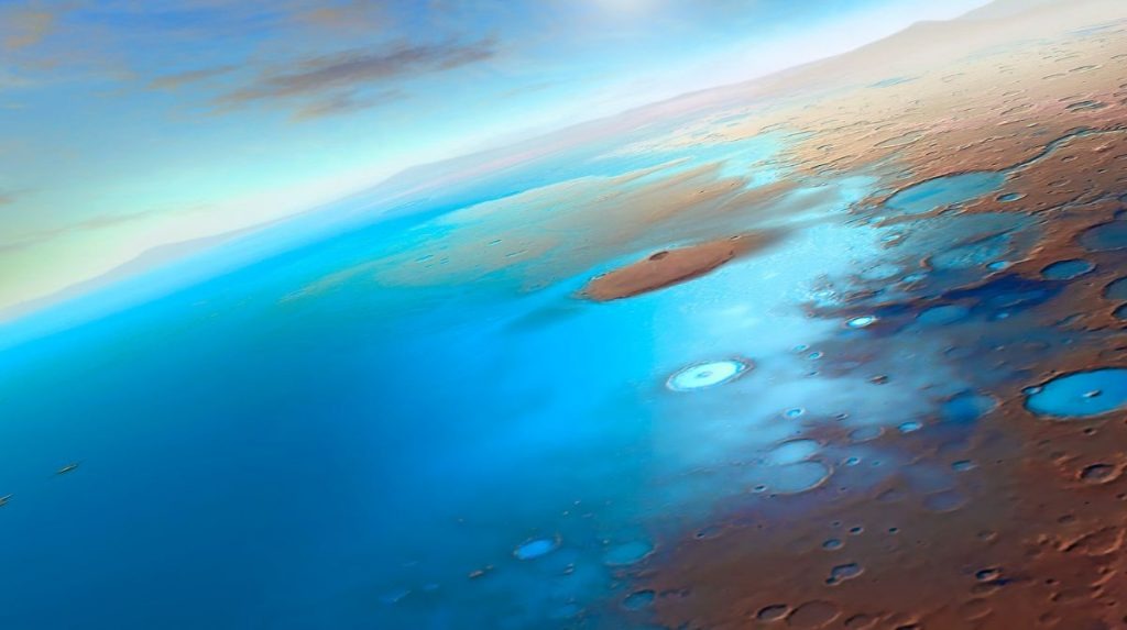 Océanos de 300 metros de profundidad cubrieron Marte hace 4.500 millones de años