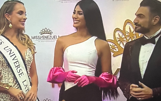 Sthefany Gutiérrez sorprendió a todos al llegar a la alfombra roja del Miss Venezuela (Video)