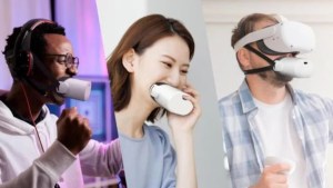 El micrófono para la realidad virtual que parece un bozal y elimina el ruido