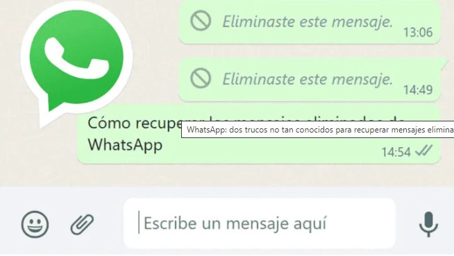 WhatsApp: dos trucos poco conocidos para recuperar mensajes eliminados
