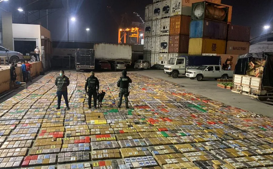 Ecuador decomisó más de ocho toneladas de cocaína que iban a Bélgica