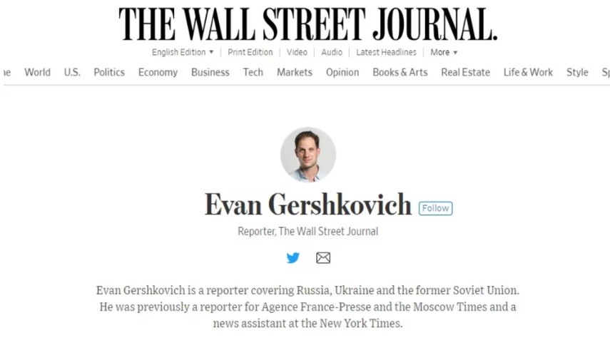 El régimen ruso detuvo a un periodista estadounidense del Wall Street Journal por supuesto espionaje