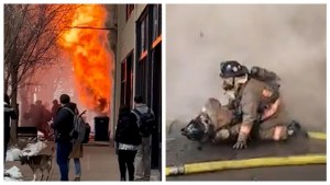 VIDEO: El impactante momento cuando una enorme explosión mató a un bombero en Nueva York