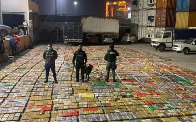 Más de 800 kilos de cocaína incautados en Ecuador que iban a países de Europa