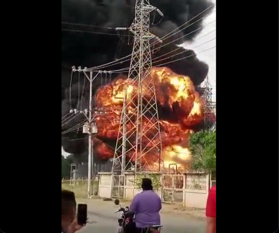 Zulia: Se registró incendio en una subestación eléctrica en Perijá (VIDEO)