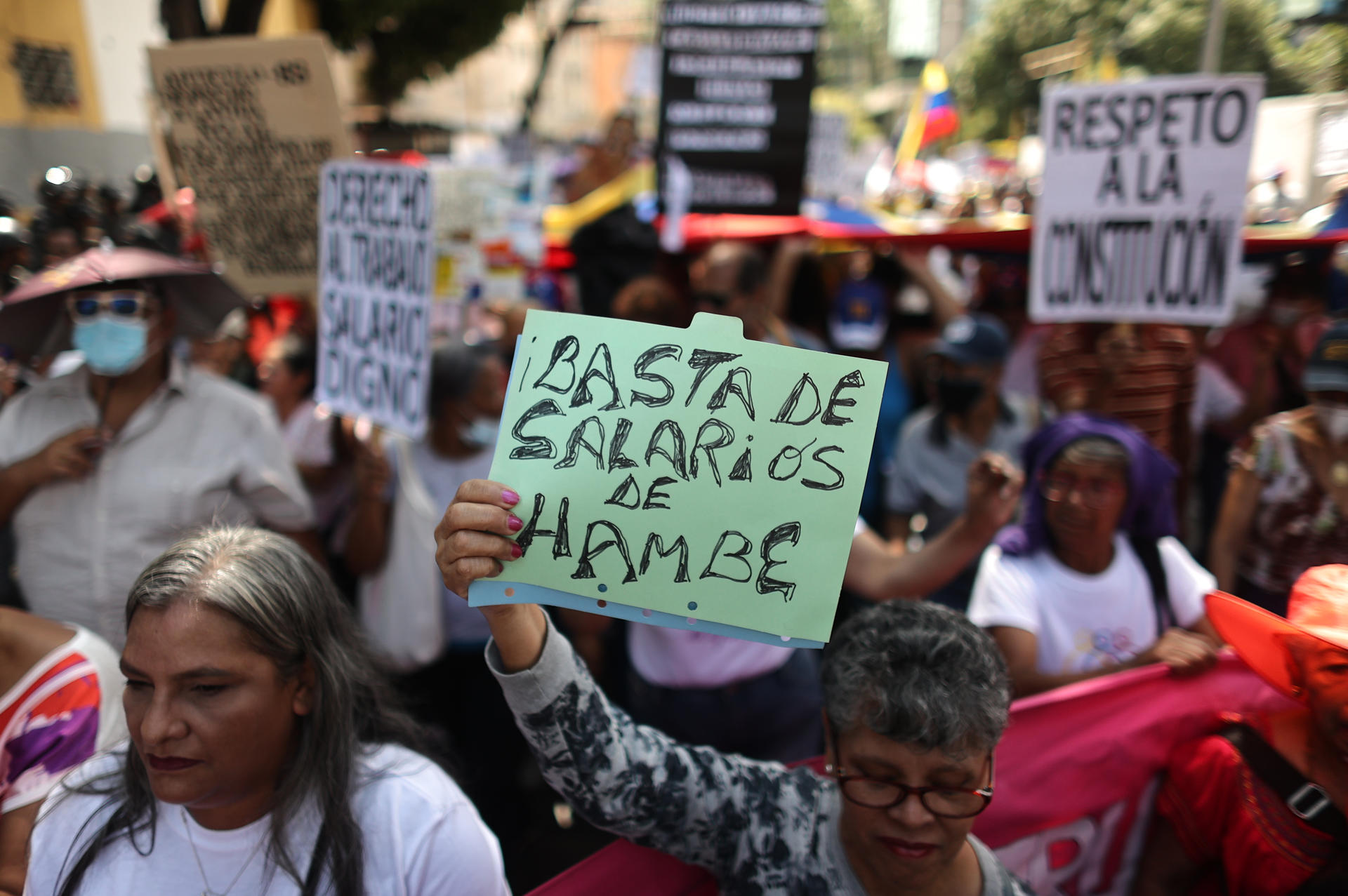 Trabajadores venezolanos calentaron las calles este #1May para exigir salarios justos