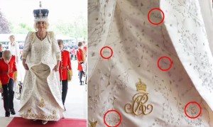 Los detalles en el vestido de la reina Camilla que nadie vio (Fotos)