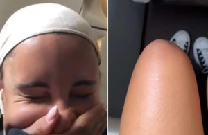 Sintió cosquillas durante un vuelo y cuando descubrió qué era quedó atónita (Video)