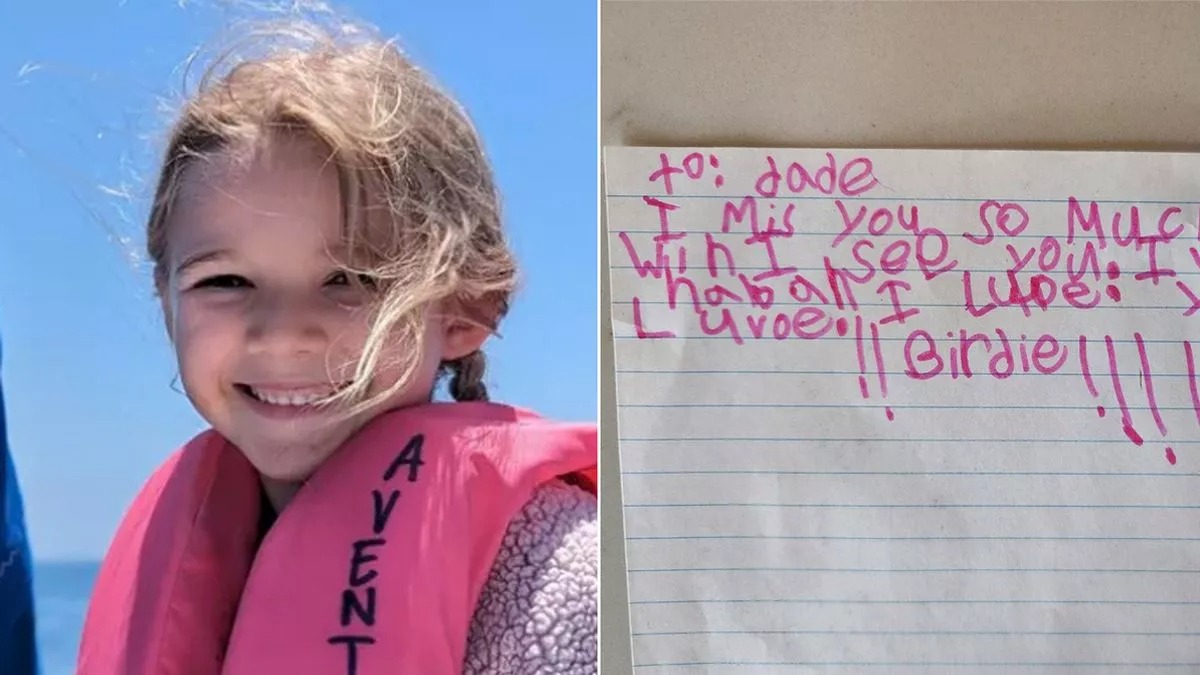 Niña de cinco años escribió nota desgarradora a su padre antes de morir repentinamente en Ohio