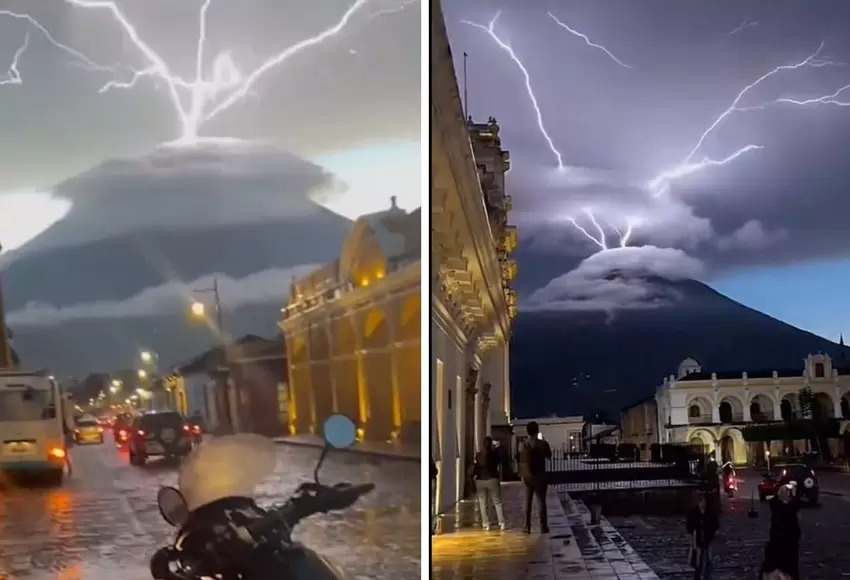 VIDEO: Impresionante fenómeno natural se produjo en un volcán y causó terror en los habitantes