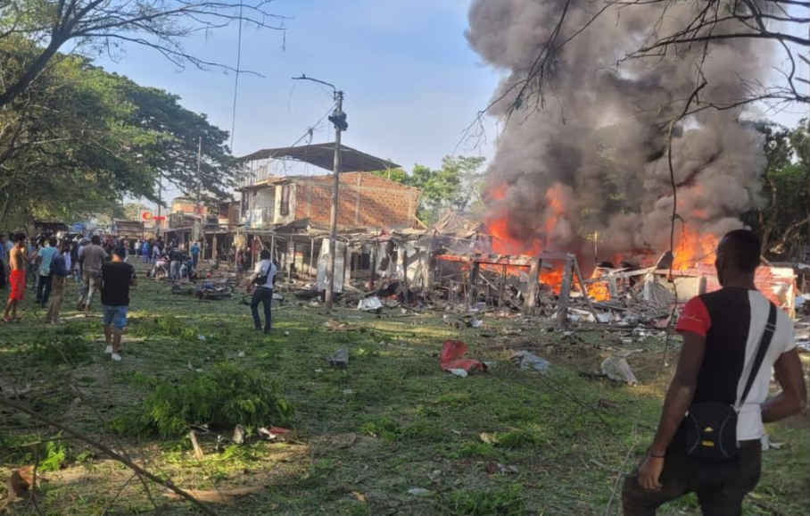 Conmoción en Colombia: ataque terrorista a una estación policial en Cauca dejó varios heridos (FOTOS)