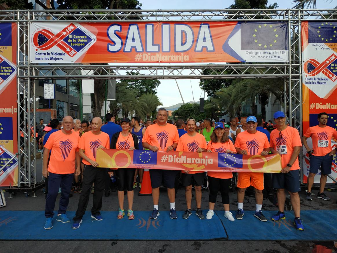 UE promueve carrera en contra de la violencia a la mujer en Venezuela