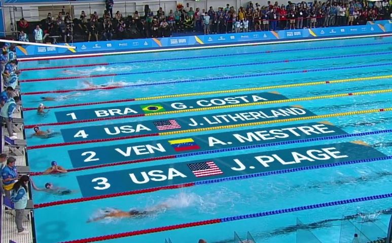 Venezolano Alfonso Mestre logró plata en natación en Santiago (Video)