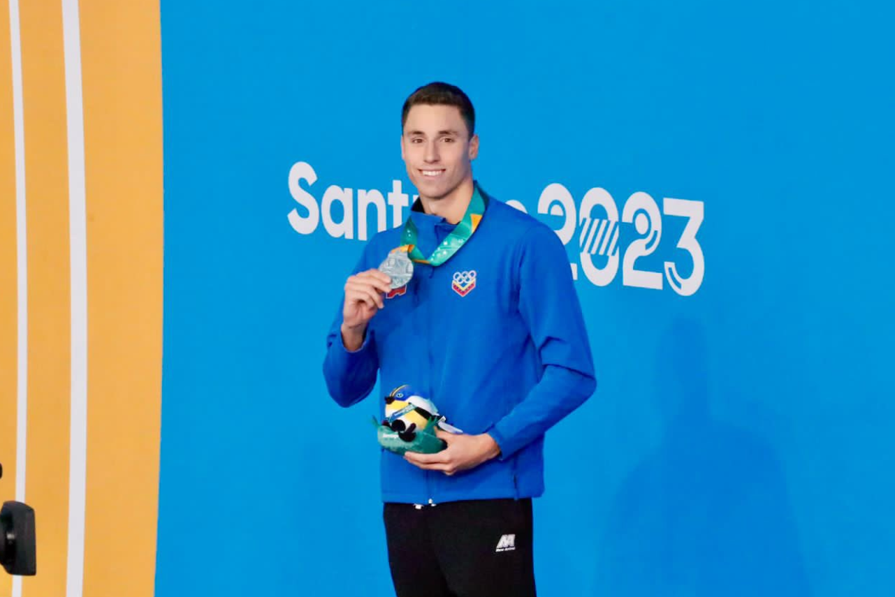 El nadador venezolano Alfonso Mestre logró su segunda medalla de plata en Santiago