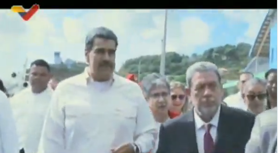 Maduro llegó a San Vicente y Las Granadinas para reunirse con el presidente de Guyana (VIDEO)