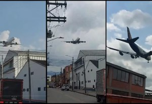 El barrio de Bogotá donde los aviones pasan muy cerca de los techos de las casas (VIDEO)