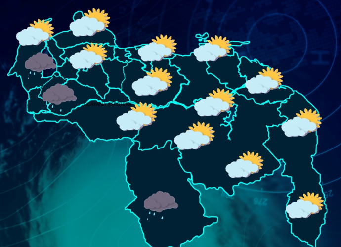 Se prevé poca nubosidad en gran parte de Venezuela este #17Feb, según Inameh