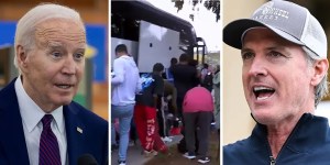 VIDEO: Decenas de migrantes son liberados en San Diego horas antes de que Newsom se reúna con Biden