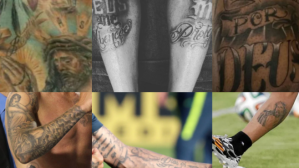 La fe marcada en la piel: los tatuajes religiosos más impresionantes de los futbolistas