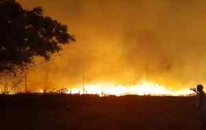 Desalojan a familias cerca del bosque de Uverito en Monagas debido a los fuertes incendios