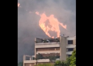 Se registró incendio forestal en el sector Estribo de Duarte de El Ávila (IMÁGENES)