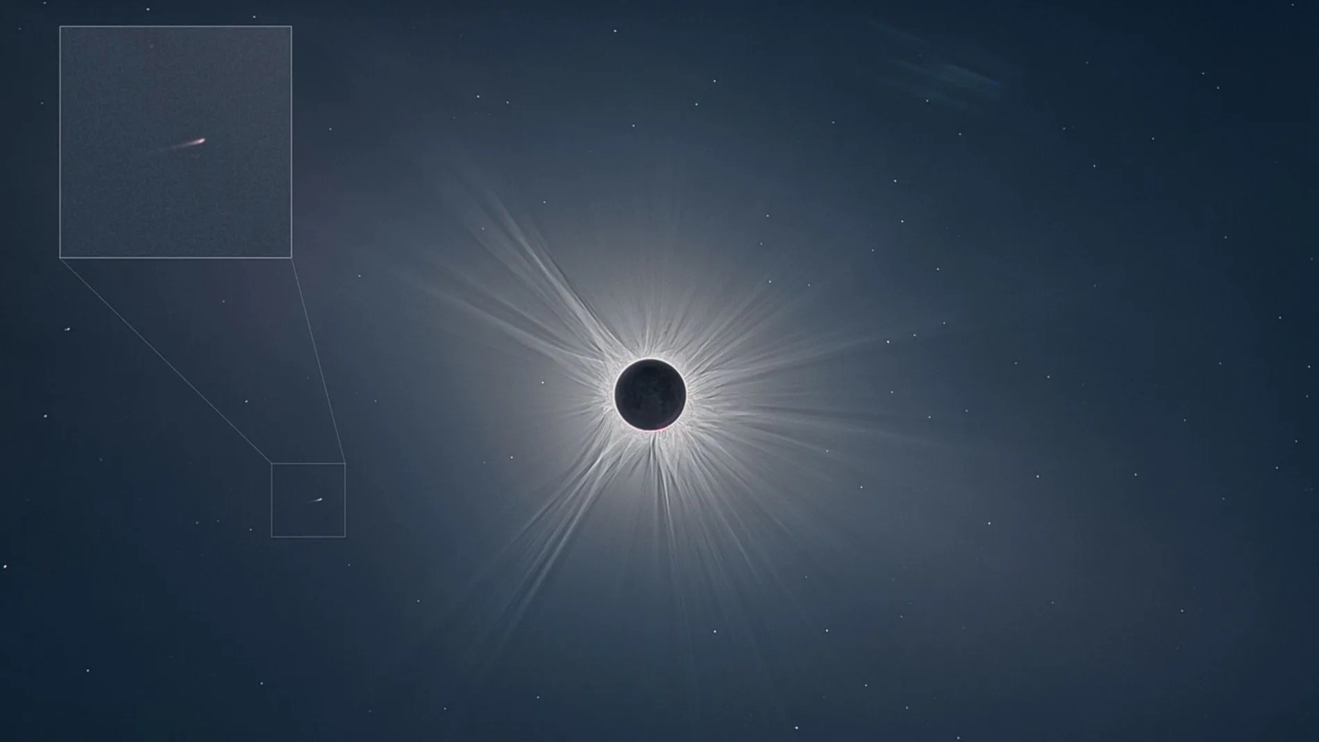 Esta es la foto del cometa que han descubierto gracias al eclipse