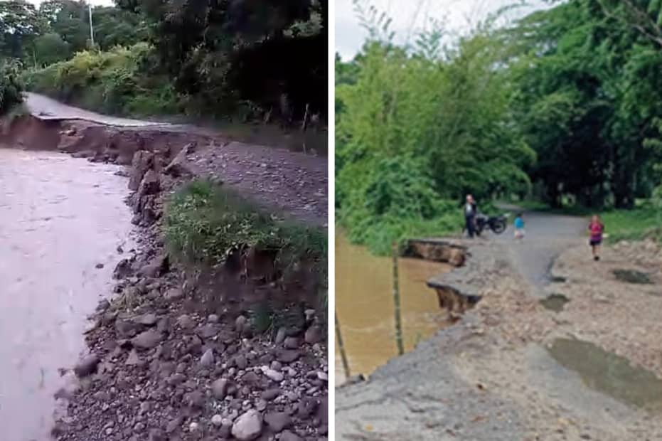 Destrozos en la vialidad y una familia afectada dejaron las lluvias en Barinas